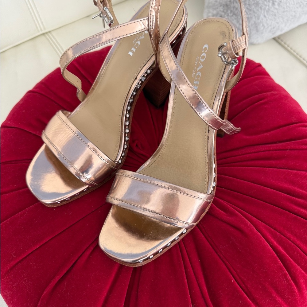 Coach Women's Rose Gold Sandals